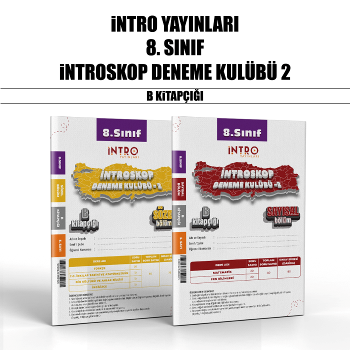 İNTRO 08.SINIF İNTROSKOP DENEME KLB 2-B -25-26